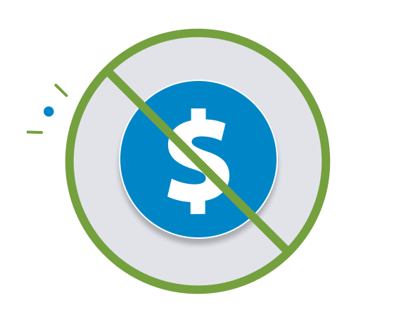 Icon representing no fees or commissions when you sell direct