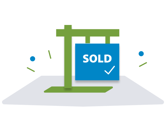 Step 3 icon: sold sign after a fast cash closing